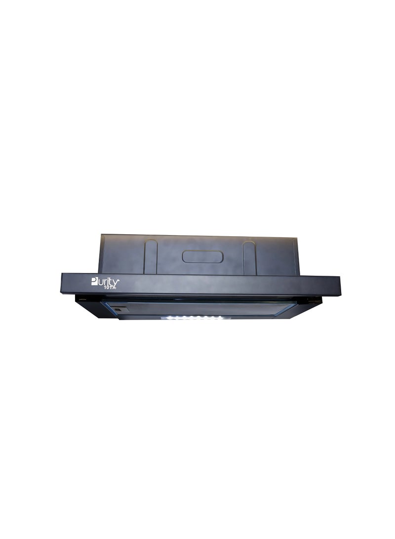 Purity Cooker Hood,  60cm,  650 m³/h Suction Power, Aluminum & Carbon Filters, LED Lighting, 3 Speeds, Made in Turkey, HIDDEN BL 60CM - Image 1